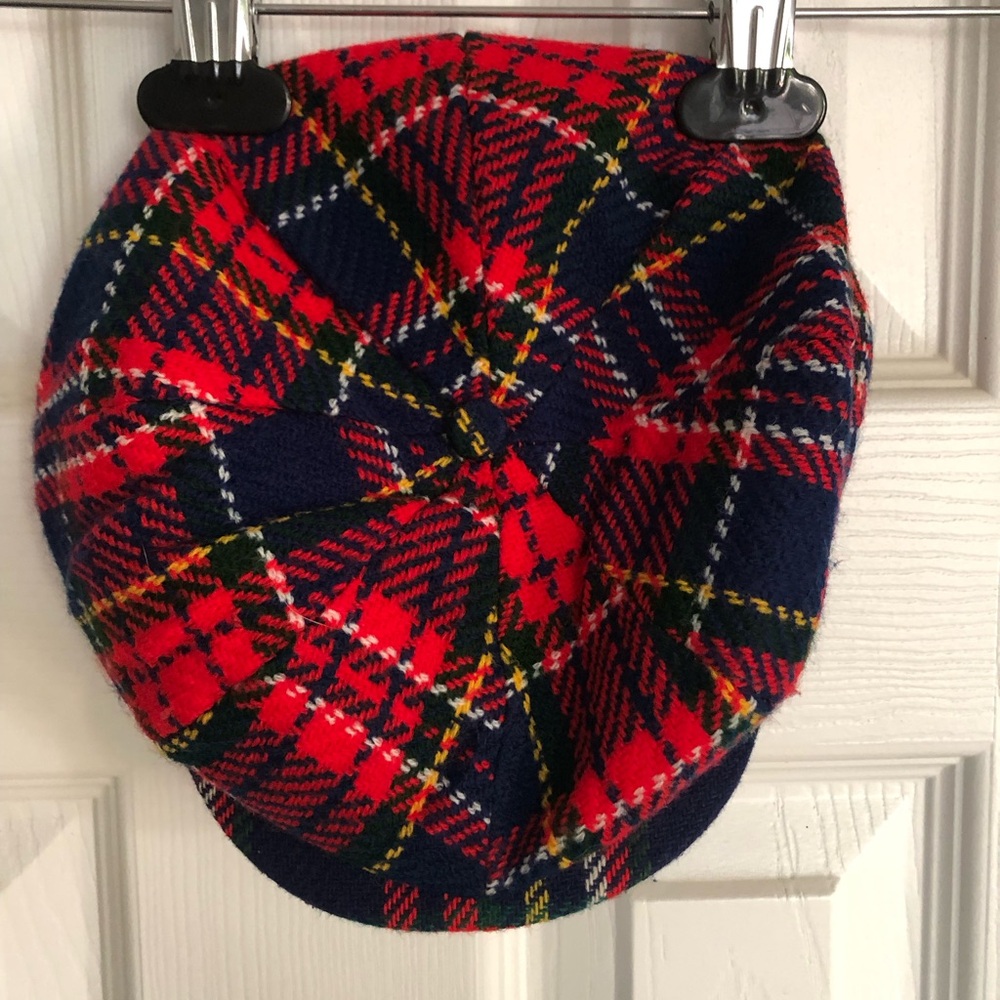 Vintage Children’s Red and Blue Plaid Cap